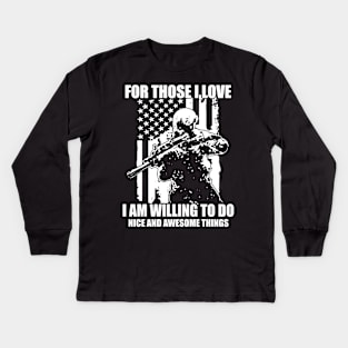 Veterans Army Air Force Gift Kids Long Sleeve T-Shirt